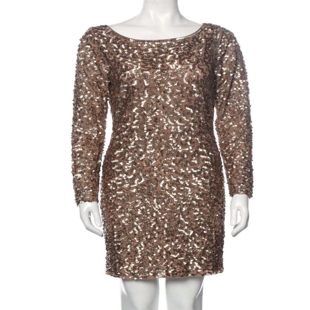 ALICE + OLIVIA Nika Sequins Mini Cocktail Dress